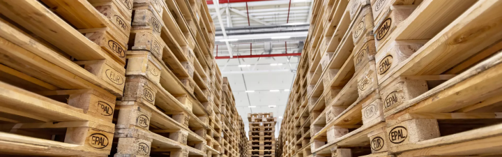 Compacte et pratique, cette demi-palette 800 x 600 x 120 mm à 3 semelles est idéale pour le stockage et le transport de petites charges.